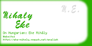 mihaly eke business card